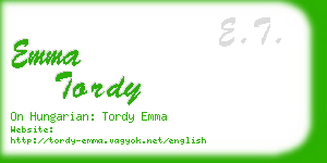 emma tordy business card